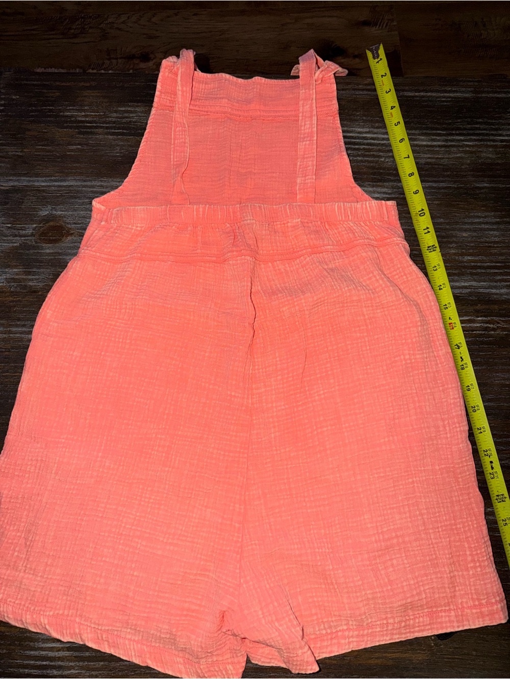 Zenana Outfitters Coral Gauze Tie-Shoulder Romper NWOT - Picture 5 of 9
